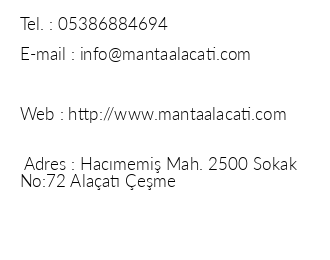 Alaat Manta Hotel iletiim bilgileri